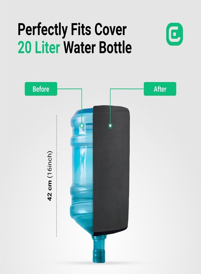 CRASOME Water Dispenser for 20 ltr / Litre Bottle Jar Cover (Black Pack of 2) - Image 4
